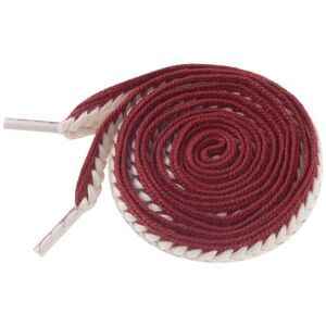 1 Pair Wide Fat Contrast Color Braided Twist Weave Shoelaces Dark Red